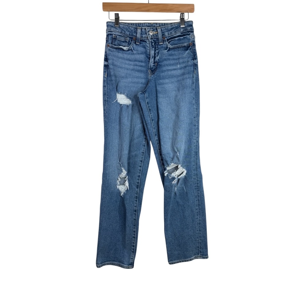 Old Navy Distressed O.G. Loose High Rise Jeans size 0 Blue